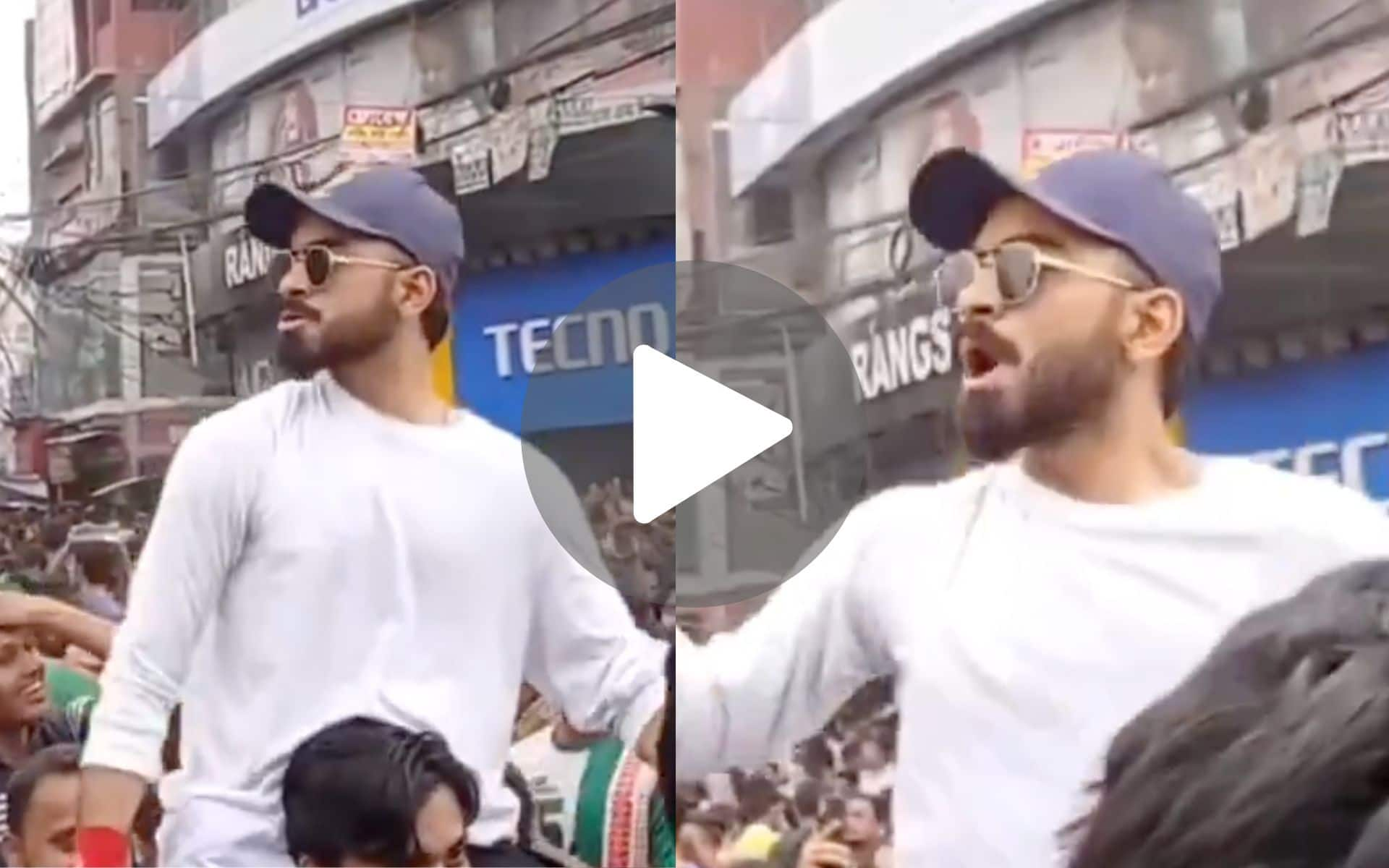 [Watch] Virat Kohli’s Lookalike Wearing RCB Cap Spotted In Bangladesh Protest